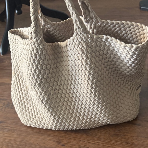 Naghedi Cream Braided Tote Bag - Picture 2 of 16
